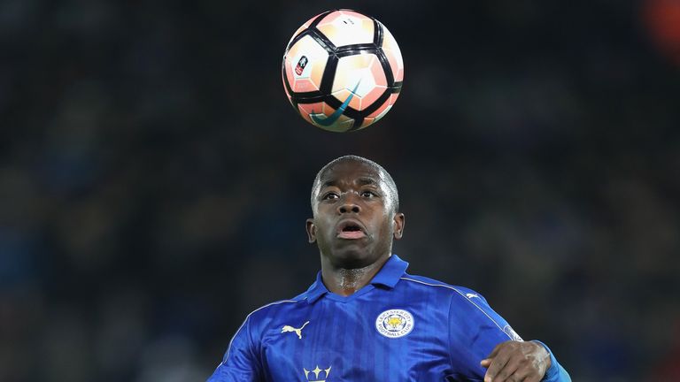 LEICESTER, ENGLAND - FEBRUARY 08: Nampalys Mendy of Leicester City in action during  The Emirates FA Cup Fourth Round Replay beteween Leicester City and De