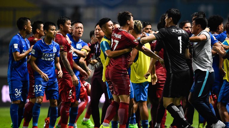 Things turned ugly between Shanghai SIPG and Guangzhou R&F