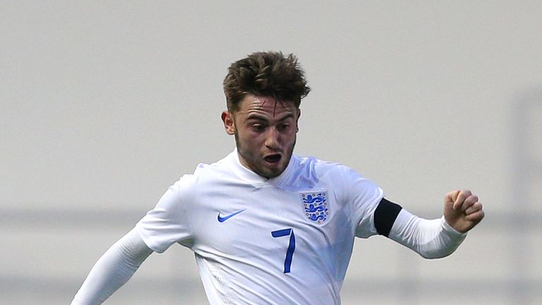MANCHESTER, ENGLAND - NOVEMBER 15: Patrick Roberts of England during the U19 International friendly match between England and Japan at Manchester City Acad