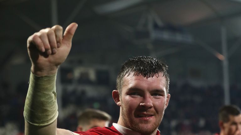 CHRISTCHURCH, NEW ZEALAND - JUNE 10:  Peter O'Mahony of the Lions celebrates during the match between the Crusaders and the British & Irish Lions at AMI St