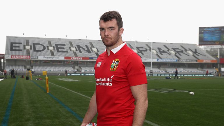 AUCKLAND, NEW ZEALAND - JUNE 23:  Peter O'Mahony, who will captain the British & Irish Lions in the first test against the New Zealand All Blacks,  poses a