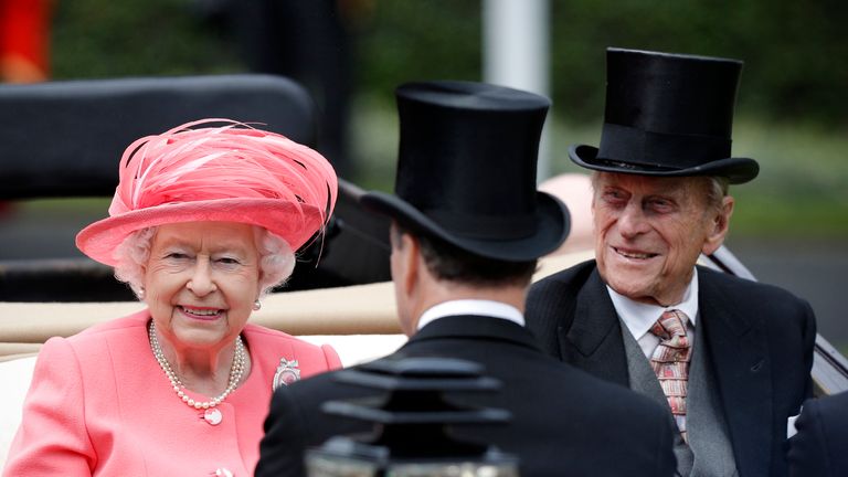 The Queen and Price Phillip at Royal Ascot
