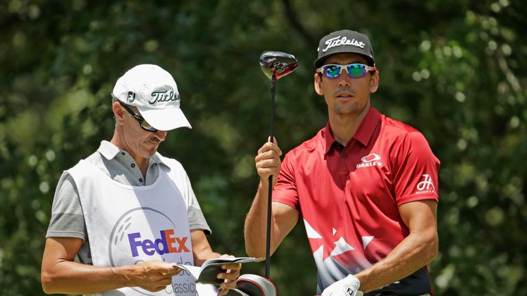 MEMPHIS, TN - JUNE 10:  Rafa Cabrera Bello of Spain tees off on the seventh hole during round three of the FedEX St. Jude Classic at the TPC Southwind on J