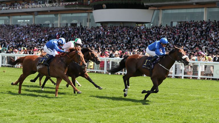 Ribchester (right) on his way to winning the Queen Anne Stakes