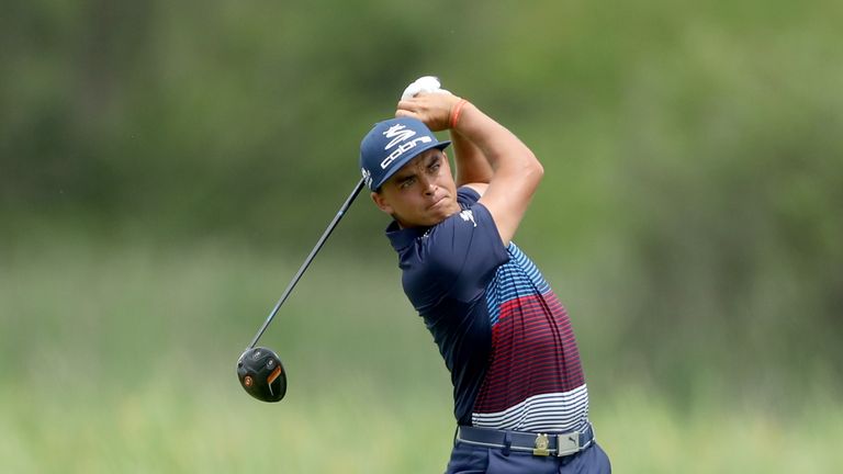 Rickie Fowler during the third round of the 117th US Open Championship at Erin Hills on June 17, 2017 in Hartford, Wisconsin.