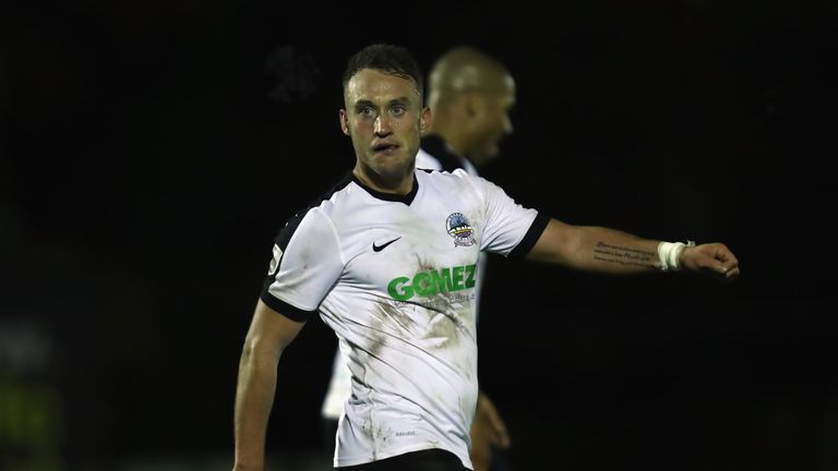 Ricky Miller in action for Dover Athletic