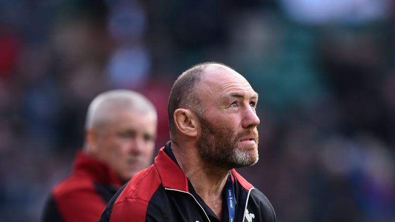 Wales coach Robin McBryde looks on before the RBS 6 Nations match between England and Wales at Twickenham Stadium