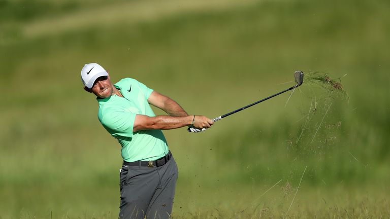 Rory McIlroy struggled to find the fairways on day one at Erin Hills