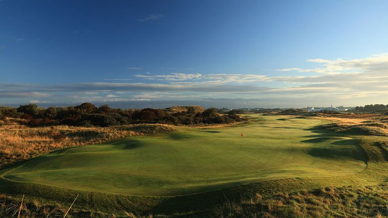 A view from behind the green on the 544 yards par 5, 15th hole at Royal Birkdale Golf Club, the host course for the 2017 Open Championship