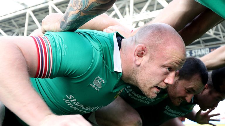 Dan Cole during the captain's run in Dunedin