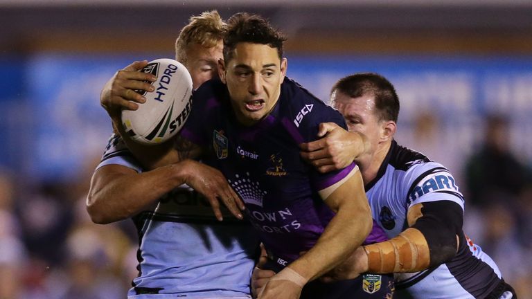 Billy Slater in action against Cronulla