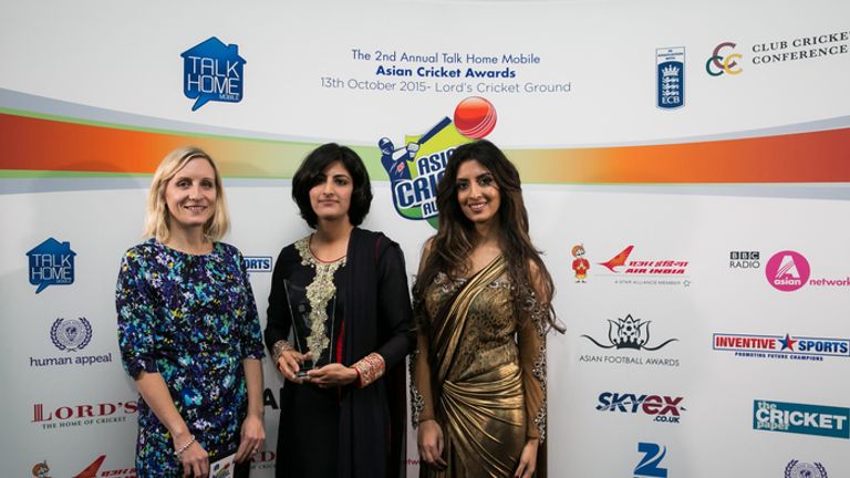Saba Nasim was named Woman in Cricket at the 2015 Asian Cricket Awards