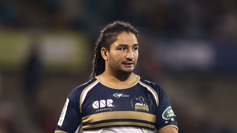 CANBERRA, AUSTRALIA - MARCH 25:  Saia Fainga'a of the Brumbies looks on during the round five Super Rugby match between the Brumbies and the Highlanders at