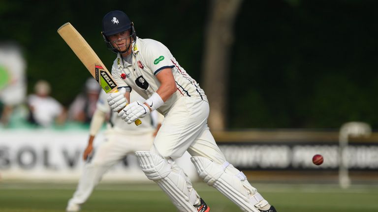 WORCESTER, ENGLAND - JUNE 20:  Kent batsman Sam Northeast in action during the Specsavers County Championship Division Two between Worcestershire and Kent 