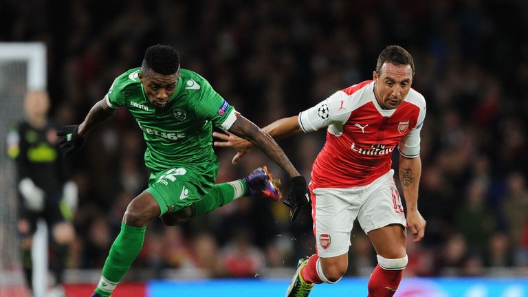 Santi Cazorla's last appearance for Arsenal came against Ludogorets in December