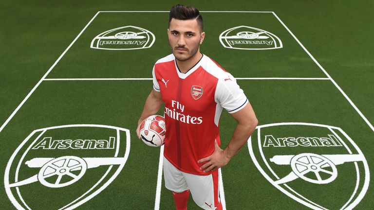 Arsenal unveil new signing Sead Kolasinac at London Colney on June 6, 2017 