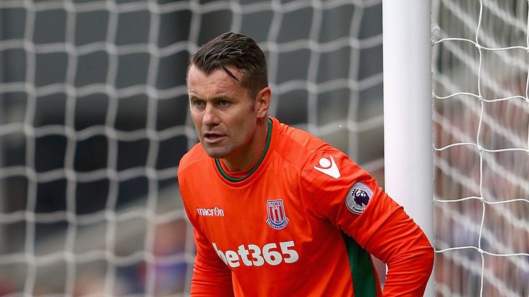 LONDON, ENGLAND - SEPTEMBER 18:  Shay Given of Stoke City in action during the Premier League match between Crystal Palace and Stoke City at Selhurst Park 