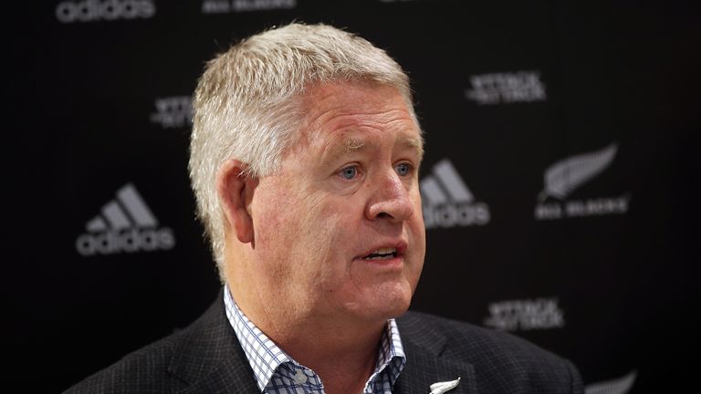 AUCKLAND, NEW ZEALAND - MAY 31:  (L-R) Steve Tew, CEO of the New Zealand Rugby during the New Zealand All Blacks adidas jersey launch at adidas Newmarket S