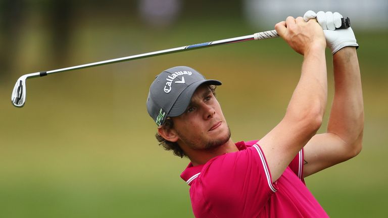 PARIS, FRANCE - JUNE 29:  Thomas Pieters of Belgium plays a shot on the 4th hole during day one of the HNA Open de France at Le Golf National on June 29, 2