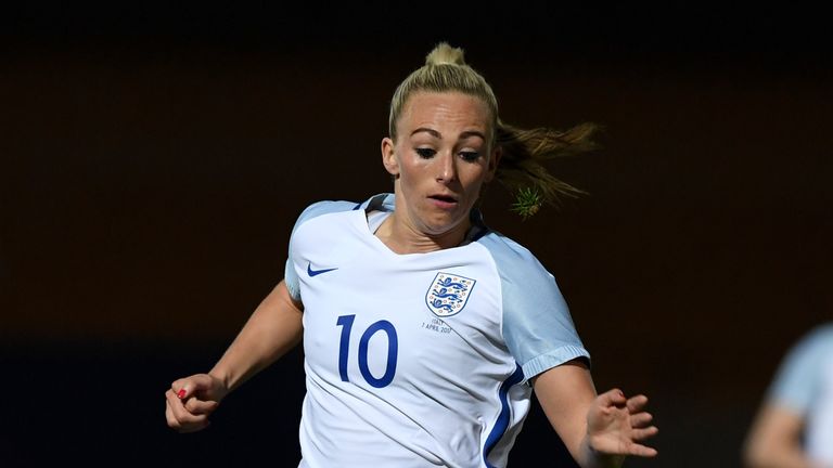 Toni Duggan of England during the International Friendly between England Women v Italy Women at Vale Park