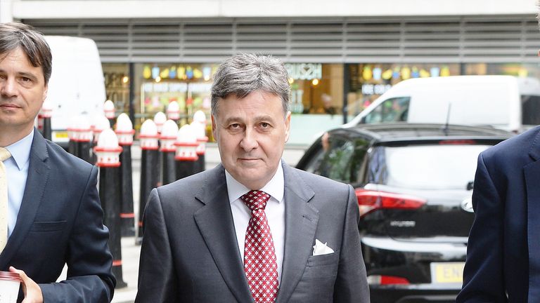 Valeri Belokon arriving at the High Court in London for the Blackpool football club case.