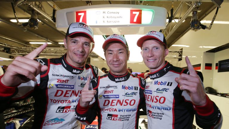 Pole position went to Stephane Sarrazin,  Kamui Kobayashi and Mike Conway