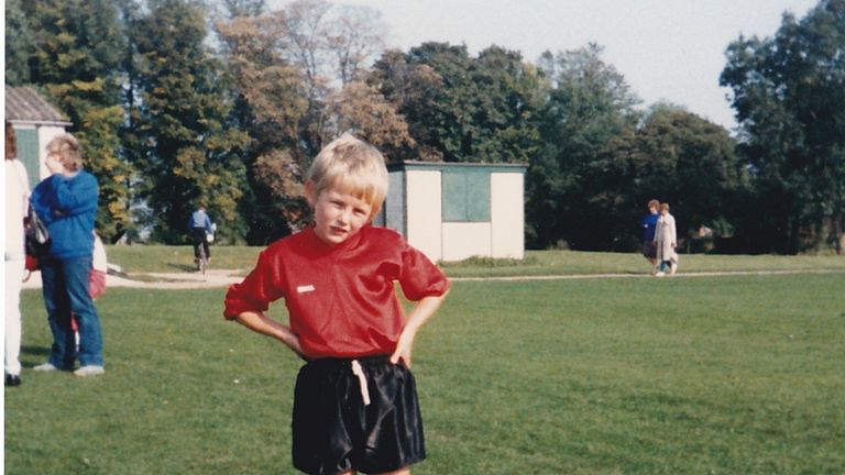 Future Cambridge United forward Tom Youngs photographed as a youngster [Credit: Tom Youngs]