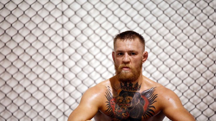 LAS VEGAS, NV - AUGUST 12:  UFC featherweight champion Conor McGregor trains during an open workout at his gym on August 12, 2016 in Las Vegas, Nevada. McG