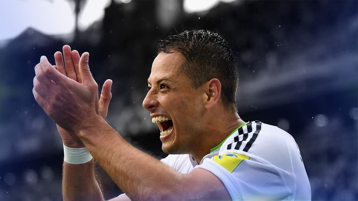 Mexico striker Javier Hernandez in action at the Confederations Cup in 2017