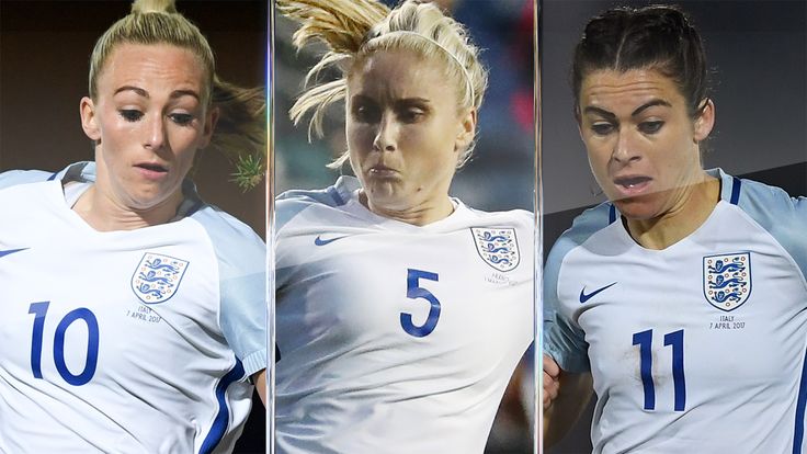 Toni Duggan, Steph Houghton and Karen Carney