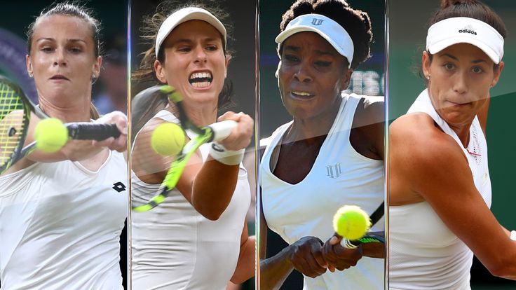 Magdalena Rybarikova, Johanna Konta, Venus Williams and Garbine Muguruza are in the semi-finals