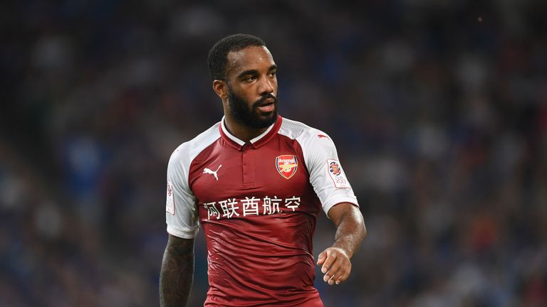 Alexandre Lacazette of Arsenal during the pre-season friendly between against Chelsea at the Birds Nest on July 22, 2017 in Beijing
