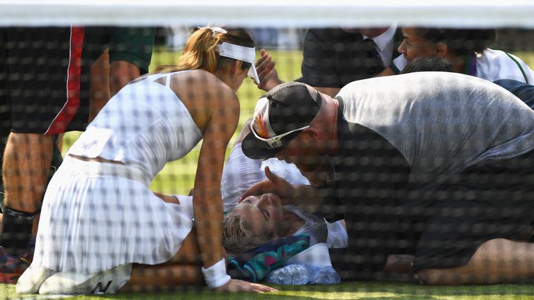 Bethanie Mattek-Sands suffered a horrific injury on Court No 17, where she was forced to retire from her second round match against Sorana Cirstea.

