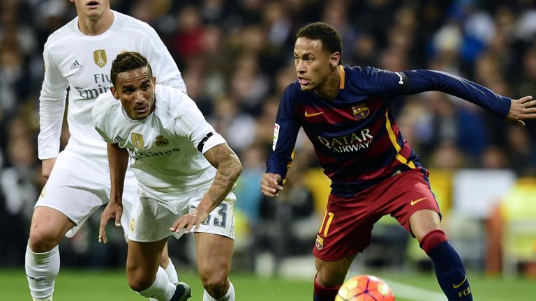 Danilo was given a torrid time by his former Santos team-mate Neymar and Barcelona in El Clasico as the visitors won 4-0 at the Bernabeu