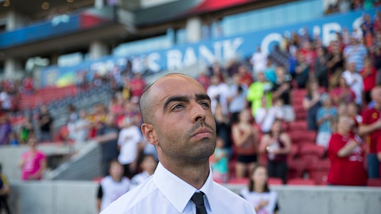 Real Monarchs coach Mark Briggs ahead of their game against Timbers II in 2017