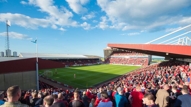 A sold out sun-drenched Pittodrie ahead of the match against Apollon Limassol