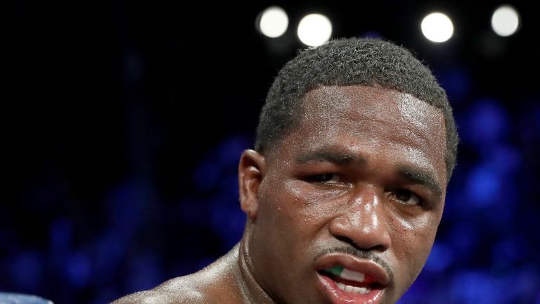 BROOKLYN, NY - JULY 29:  Adrien Broner reacts after losing to Mikey Garcia during their Junior Welterwight bout on July 29, 2017 at the Barclays Center in 
