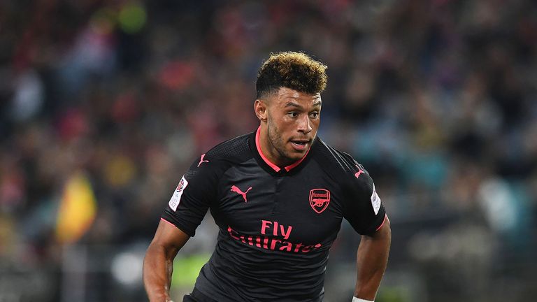 Alex Oxlade-Chamberlain during the pre-season friendly match against Sydney FC at ANZ Stadium