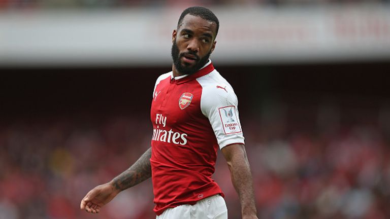 Alexandre Lacazette struggled to get involved in the first half.
