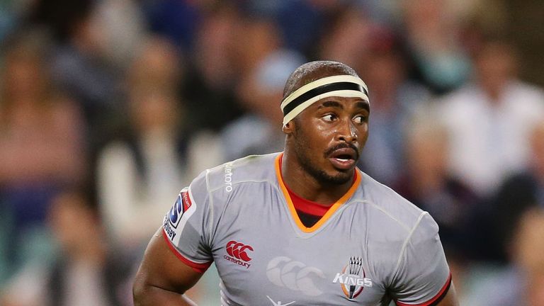 SYDNEY, AUSTRALIA - APRIL 21:  Andisa Ntsila of the Kings runs with the ball during the round nine Super Rugby match between the Waratahs and the Kings at 