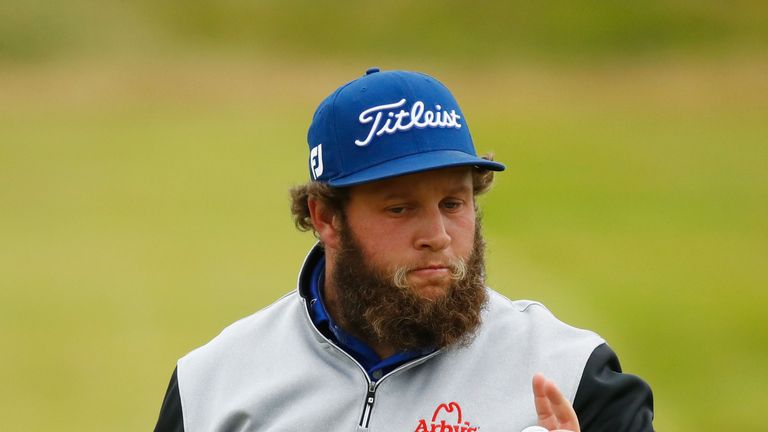 Andrew Johnston of England acknowledges the crowd during the first round of The Open