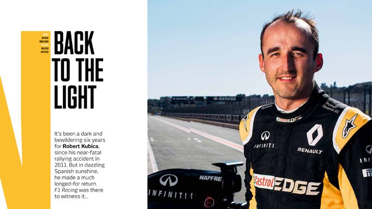 Anthony's feature on Robert's return features in the latest edition of F1 Racing Magazine 