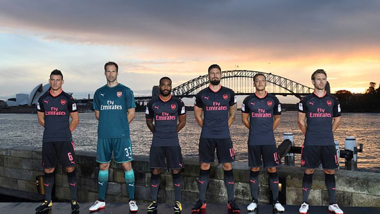 Arsenal launch their new third kit in Australia