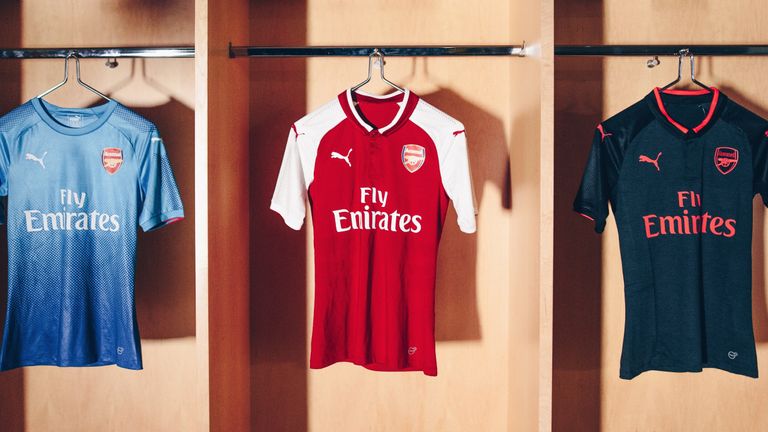 Details of the Puma designed Arsenal kits for the 2017/18 Premier League season (credit: Puma)