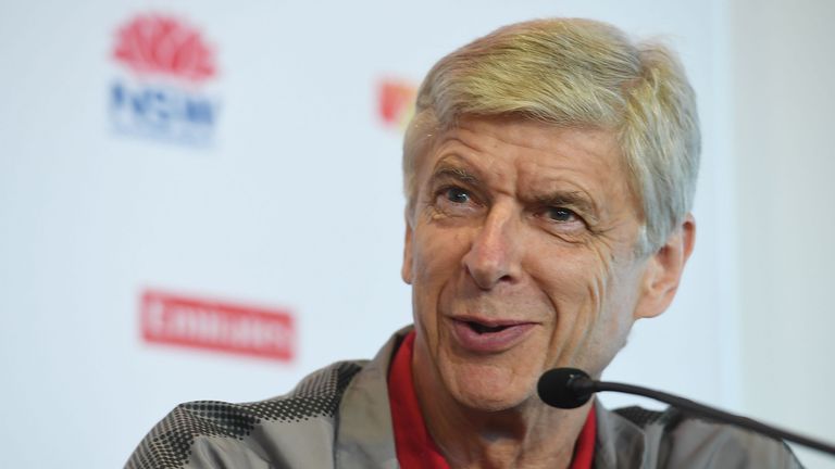 Arsene Wenger speaks during a press conference at the Museum Of Contemporary Arts in Sydney