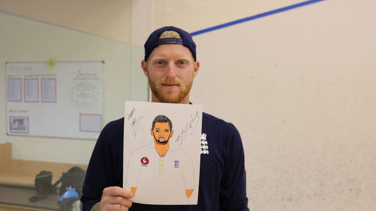 Ben Stokes chose to have a crack at drawing Steve Harmison