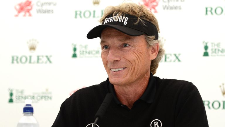 Bernhard Langer prior to the Senior Open