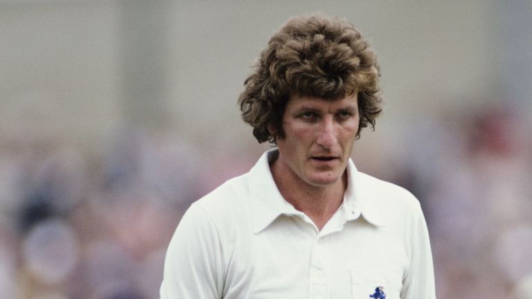 A determined Bob Willis of England  prepares to bowl during the Australian 2nd innings of the Third Ashes Test between England and Australia on 21st July 1