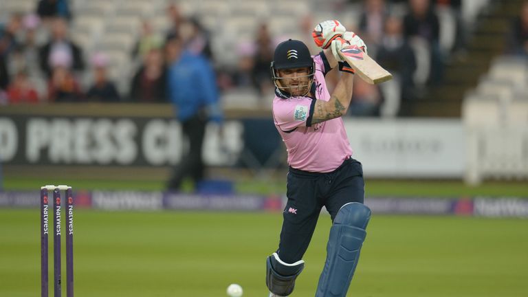 Brendon McCullum top-scored for Middlesex against Kent with 88