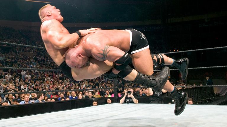 Goldberg, one of the masters of the spear, only makes WWE's Top 10 once.